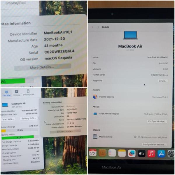 MacBook Air 13" M1 2020 – 8GB RAM, 256GB SSD – Stare excelentă - 6/8