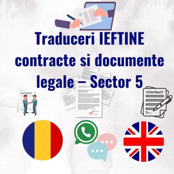 Traduceri online engleza romana contracte si documente legale – Sector 5 - 1/3