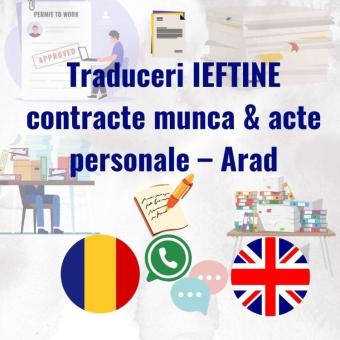 Traduceri ieftine Arad contracte munca & acte personale